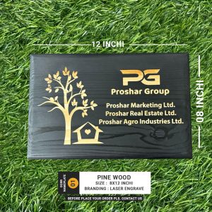 Wooden Office/ Home Door Name Plate